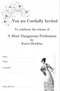 A Regency England themed invitation available for readers to download and send out